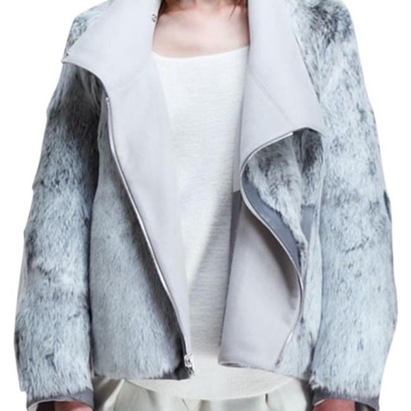 Helmut Lang Rabbit Fur Felt Reversible Coat